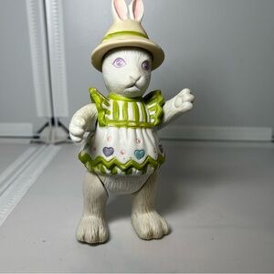 1984 Department 56 Porcelain Bisque Easter Rabbit Jointed Sit or Stand Mandy